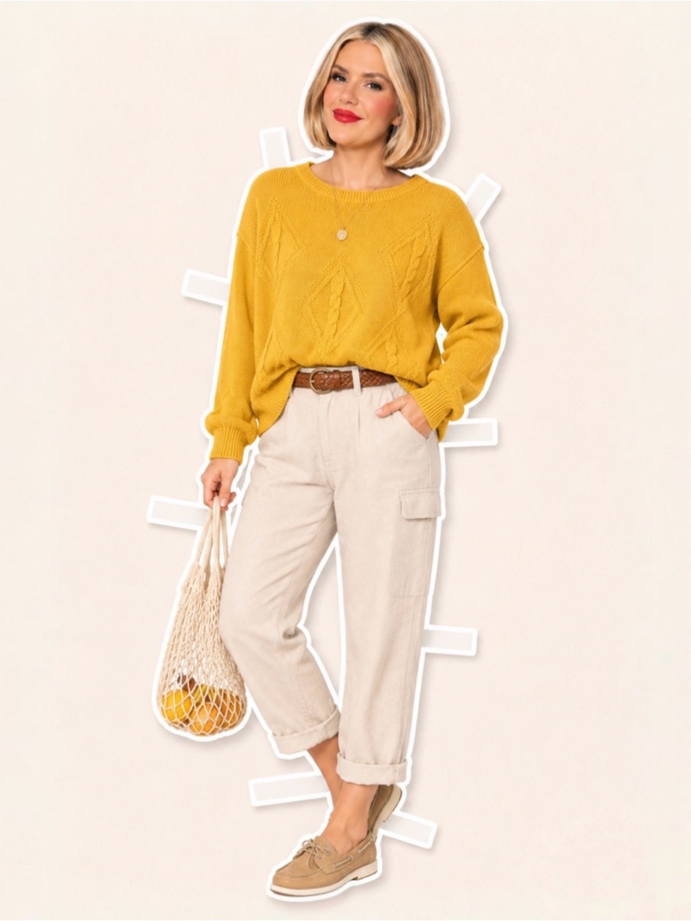 Vintage Gap Clothing Co. Marigold Cotton Blend Knit Sweater | Size L